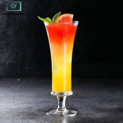 crystal short footed highball glass set 6 pcs