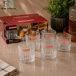 Danny Home whisky glass set 2pcs 200ml crystal design