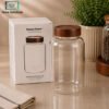 Danny Home Glass Jar 1930ml with Wood Lid 2 Danny Home 1930ml borosilicate glass jar with wood lid