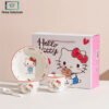 Hello Kitty 4 piece ceramic dinnerware set with mug bowl and spoon