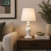 Danny Home white table lamp 45.5cm