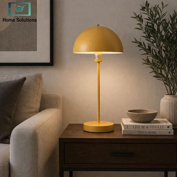 Danny Home Table Lamp 46.5cm – Yellow Metal 3 Danny Home warm table lamp 31cm grey