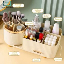 Desktop Makeup Organizer with Drawers – Cosmetic Storage Box & Brush Holder 7 make1 - Home Solutions