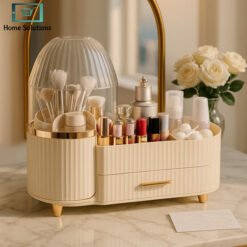 desktop makeup organizer with drawers cosmetic storage box brush holder vanity organizer modern design