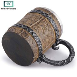 3D Wooden Barrel Coffee Mug Steel & Resin 8 mm3 - Home Solutions