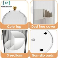 Luxury 360° Rotating Makeup Brush Organizer with Lid 11 or4 - Home Solutions