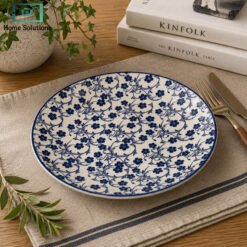Danny Home ceramic side plate 8 inch black stoneware style snack dessert plate durable tableware