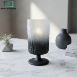 Frosted Ombre Glass Set of 6 with Black Base 4 q1 2 - Home Solutions