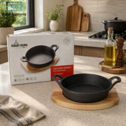 Danny Home sizzling pan with bamboo base 28cm
