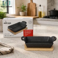 Danny Home sizzling pan with bamboo base 28cm