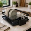 Danny Home Dish Rack with Utensil Holder Stainless Steel