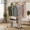 stainless steel double pole clothes stand