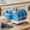 Acrylic Dish Drying Rack 1 acrylic dish drying rack transparent kitchen dish drainer organizer