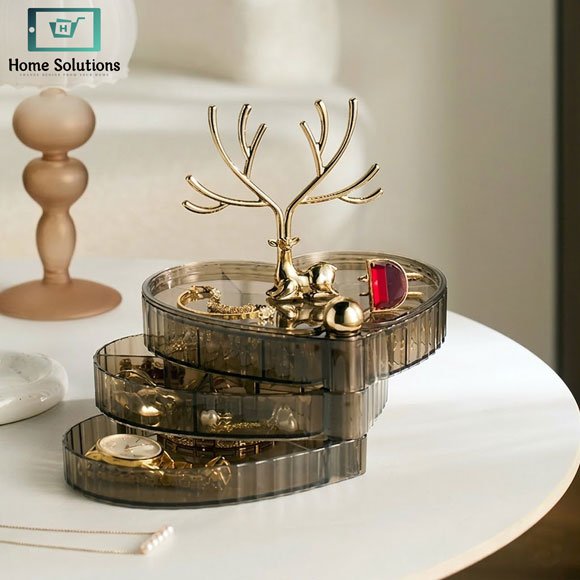 Jewelry Organizer Box 3 Layer – Large Capacity Storage Case 2 3 layer jewelry organizer box