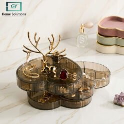 Jewelry Organizer Box 3 Layer – Large Capacity Storage Case 4 rak - Home Solutions