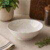 Danny Home Speckled Salad Bowl 21cm 1 Danny Home speckled salad bowl 21cm glass white with golden rim serving bowl elegant tableware
