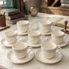 Elegant Cup & Saucer Set of 6 1 Elegant porcelain cup & saucer set