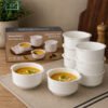 Danny Home Ceramic Bowl Set 6pcs 1 Danny Home ceramic bowl set 6pcs white bowls with handles soup serving bowls durable kitchen tableware
