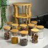 Elegant Space-Saving Multi-Functional 10-Piece Spice Storage Set 250ml 2 Elegant 10 piece spice storage set 250ml glass jars kitchen organizer