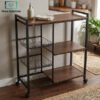 multi layer kitchen storage rack with microwave shelf