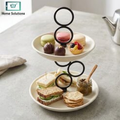 2 tier wrought iron cupcake stand dessert display