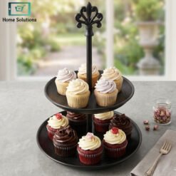 2 tier wrought iron cupcake stand dessert display