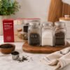 Danny Home Glass Jar Set 3pcs 1000ml with Metal Lids 1 Danny Home glass jar set 3pcs 1000ml with metal lids
