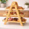 bamboo 3 tier dessert stand