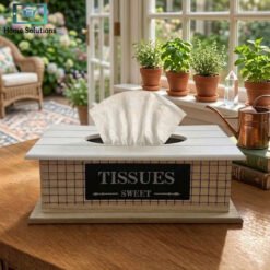 wooden tissue box holder