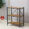 3 shelf iron trolley rack with wheels kitchen