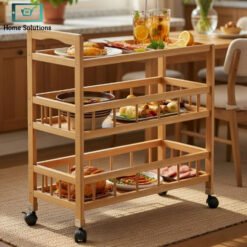 3 tier kitchen trolley with wheels rolling storage cart