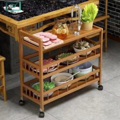 3 Tier Kitchen Trolley with Wheels – Rolling Storage Cart Organizer 5 trolly2 - Home Solutions