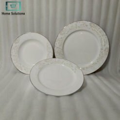 Elegant Super Bone China Plate Set 18 Piece 5 A plate - Home Solutions