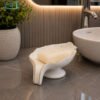 Luxury Soap Dish White Leaf 2 Luxury Black Leaf Soap Dish Ceramic Bathroom Accessory with Gold Detailing