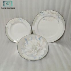 Elegant Super Bone China Plate Set 18 Piece 5 b plate - Home Solutions