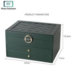 Lockable Jewellery Box 3 Tier Secure Jewelry Organizer 8 box2 - Home Solutions