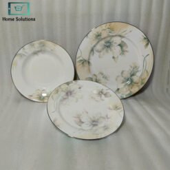 Elegant Super Bone China Plate Set 18 Piece 5 c plate - Home Solutions