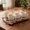 Royal Bone China Mug Set 6pcs 1 Elegant Bone China Mug Set 6pcs with Turquoise and Silver Design