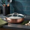 Korkmaz Divani Low Casserole with Lid - 20cm 1 Korkmaz Divani 20cm low casserole with lid premium cooking pot for curries rice and sauces
