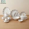 Premium Super Bone China Dinner Set 61-Piece 1 Premium Super Bone China Dinner Set 61-Piece Luxury Floral Crockery Set