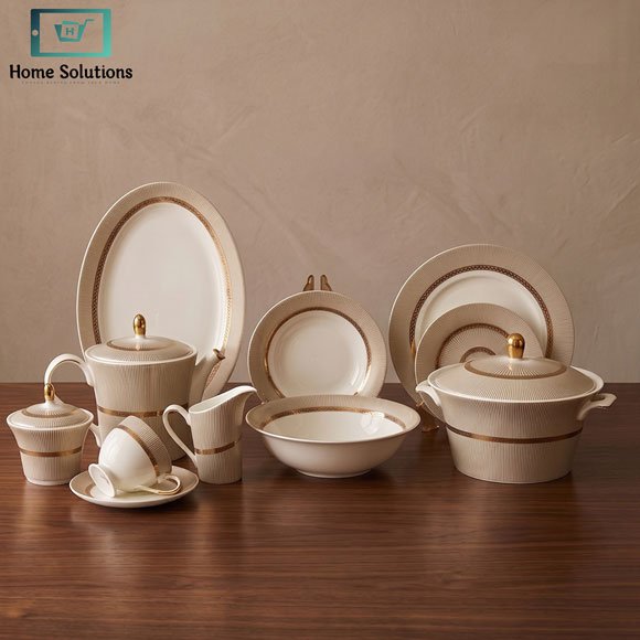 Premium Super Bone China Dinner Set 61-Piece 3 Premium Super Bone China Dinner Set 61-Piece Luxury Floral Crockery Set