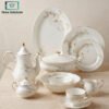 Premium Super Bone China Dinner Set 61-Piece 1 Premium Super Bone China Dinner Set 61-Piece Luxury Floral Crockery Set