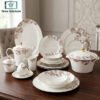 Premium Super Bone China Dinner Set 61-Piece 1 Premium Super Bone China Dinner Set 61-Piece Luxury Floral Crockery Set