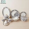 Premium Super Bone China Dinner Set 61-Piece 1 Premium Super Bone China Dinner Set 61-Piece Luxury Floral Crockery Set