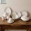 Premium Super Bone China Dinner Set 61-Piece 2 Premium Super Bone China Dinner Set 61-Piece Luxury Floral Crockery Set