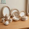 Premium Super Bone China Dinner Set 61-Piece 1 Premium Super Bone China Dinner Set 61-Piece Luxury Floral Crockery Set