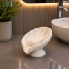 Luxury Marble Soap Dish - White 1 Luxury Black Marble Soap Dish Ceramic Bathroom Accessory with Modern Marble Finish