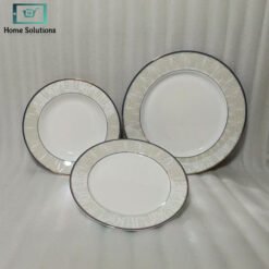 Elegant Super Bone China Plate Set 18 Piece 4 f plate - Home Solutions