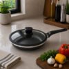 Alpenberg Fry Pan 28cm with Glass Lid Black/Silver 1 Alpenberg 28cm fry pan with glass lid black and silver non stick frying pan for everyday cooking