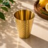 Golden Hammered Glass 350ml & 450ml 1 Golden Hammered Glass Luxury Drinking Glass 350ml and 450ml